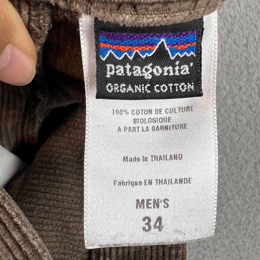 Patagonia Mens Brown Organic Cotton Corduroy Straight Leg Pants Size 34 - Picture 4 of 7